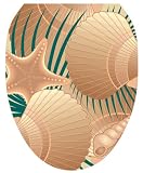 Toilet Tattoos TT-1600-O Found on the Beach Design, Elongated