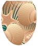 Toilet Tattoos TT-1600-O Found on the Beach Design, Elongated