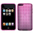 GTMax Durable Gel Skin Protector Case - Pink Checker For Apple iPod Touch 8GB 32GB 64G 3rd 3G Generation