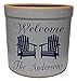 2 Gallon Personalized Stoneware Crock - Adirondack Welcome