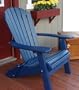 Deluxe Forever Recycled Poly Folding Adirondack Chair in Navy Blue