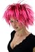 Punkige 80er Faschingsperücke Schwarz-Pink Perücke PW0078-P103PC41(A420)