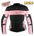 Xelement Ladies Black and Pink Tri-Tex&trade; Fabric Motorcycle Jacket with Level-3 Advanced Armored - Size : Medium