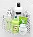 BINO SMARTSUCTION Chrome Shower Caddy, Corner Basket
