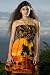 Alki'i Misses Paradise Halter Tube Dress, XL, Orange