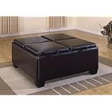 Square Ottoman Cocktail Table with Storage