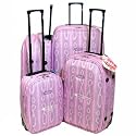Set of 4 Lightweight Frenzy Trolley Cases (Snake Pink)