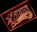 NBA Philadelphia 76ers Team Logo Neon Light Sign