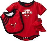 NBA Chicago Bulls Girls' Bib & Bootie Set - R228Tebu Infant