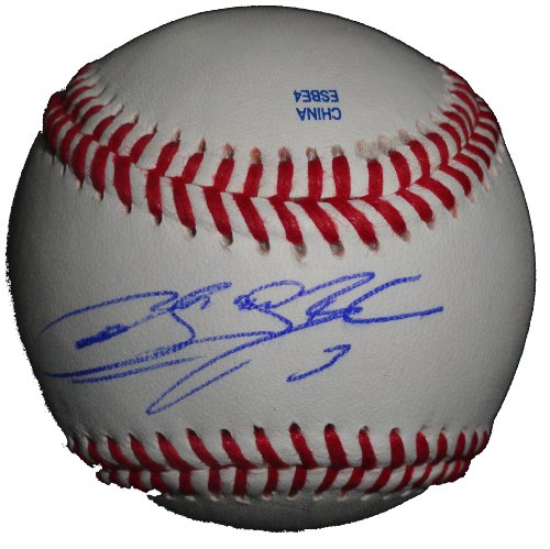 Andres Blanco Autographed ROLB Baseball, Texas Rangers, Chicago Cubs, Kansas City Royals, Proof Photo of Andres Signing for Us.