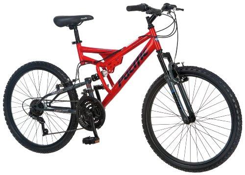 Pacific Boy's Chromium Full Suspension Bicycle (24-Inch)