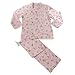 Kay Anna - Ladies 2 Piece Long Sleeve Flannel Pajamas, Pink, White (Size Large)