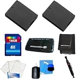 Canon LP-E10 Equivalent Replacement Battery (2Pcs) + 16GB SDHC Memory + Mem ....