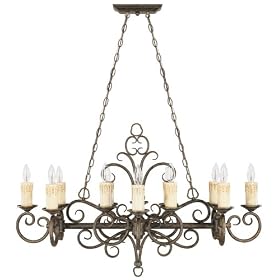 World Imports Lighting 5029-63 Sheffield 12-Light Chandelier, French Bronze