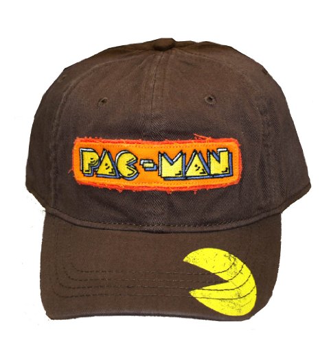 Pac Man Arcade Namco Video Game Vintage Style Distressed Stretch Flex Cap Hat