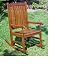 Indoor or Outdoor Acacia Rocking Chair with Natural Finish