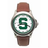 Michigan State Spartans Mens NCAA Rookie Watch by LogoArt (Leather Band)