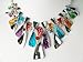Colorful Pieces Abstract Geometric Shapes Jewelry Necklace Costume Earring Set