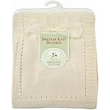 American Baby Company Organic Cotton Sweater Knit Blanket, Natural