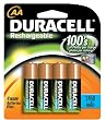 Duracell DC1500B4N AA NiMH Duracell Rechargeable Batteries, (4 Batteries)