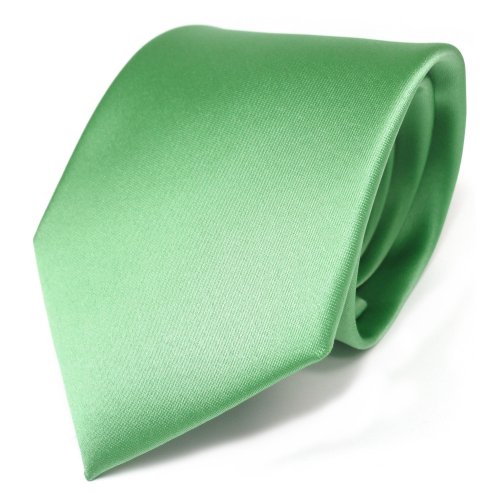 Designer Satin Krawatte grün hellgrün gelbgrün 