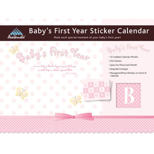 Baby's First Year (Girl) Undated Sticker Calendar 12