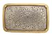 Western Southwest Belt Buckle Rectangle in Shape Sterling Silver Finish (Antique Style)