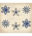 Blue Awning Beaded Brads-Flower