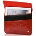 Issentiel - Apple iPad 2 Leather Case Folio Enveloppe Style Croco Red / Black