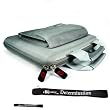 Coby TF-DVD18503 8.5-Inch Widescreen TFT Portable DVD/CD/MP3 Player Rare Unique Kroo Cover Cube Case Carrying Sleeve Nylon Briefcase Gray Silver + includes a 4-Inch Ebigvalue TM Determination Hand Strap