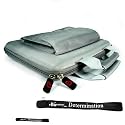 Sony DVP-FX930/L 9-Inch Portable DVD Player Rare Unique Kroo Cover Cube Case Carrying Sleeve Nylon Briefcase Gray Silver + includes a 4-Inch Ebigvalue TM Determination Hand Strap