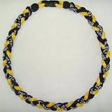 18" Yellow/black Titanium Tornado Sports Necklace