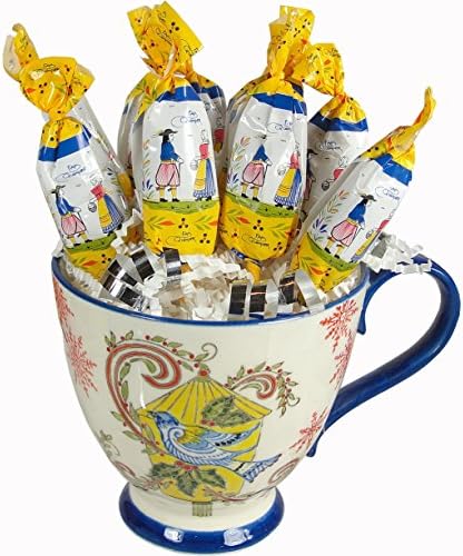 Salted Butter Caramel Pierrot Gourmand Lollipop Bouquet in Painted Mug