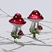Pack of 24 Enchanted Garden Red Mushroom Glass Clip-On Christmas Ornaments 4"