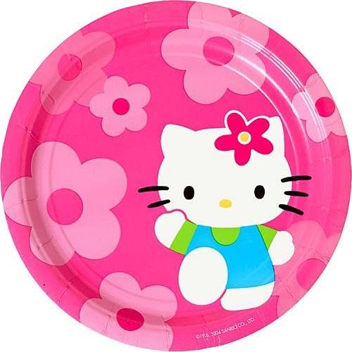 Hello Kitty Flower Fun Plates 8ct
