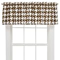 Bacati Houndstooth Window Valance- Chocolate/White