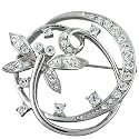 Studded Flying Swirling Dragonfly Animal Brooch Pin