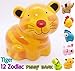 Piggy Bank Ceramic 12 Zodiac Handmade Paint Coat Decor Collect coin Quality Cute (Tiger)