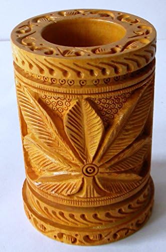 Incredible Indian Art An Amazing Hand Carved Indian Souvenirs Wooden Struction Desk Stationery Organizer Storage Box Holder For Pen Pencil