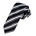 DAE7A10-12 Microfiber Work-utility Bridegrooms Stripes Skinny Tie By Dan Smith
