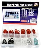 225-Piece Fiber drain Plug Gasket Assortment Set