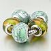 5 Green Orange Pattern Pandora Beads Bracelets title=