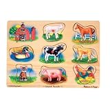 Train - 9pc Wooden Sound Puzzle By Melissa & Doug