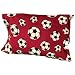 Soccer Ball Fleece Pillow Case (Red)