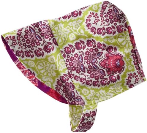 UB2 Baby-Girls Infant Peonies and Paisley Modbonnet, Pink/Green, Large/19-21 Inch