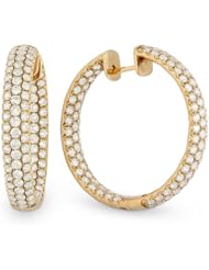 Natural 4.5ct White-Diamond Earring Set In 18K Rose-Gold Hidden-Snap-Posts