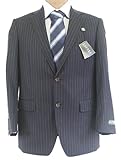 Ralph Lauren Mens SB 2 Button Navy Blue Pinstripe Wool Suit - Size 48R