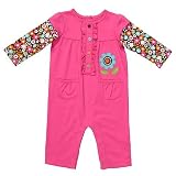 Carter's Fall Girls 1 Piece Floral Pink Jumpsuit (6 Months)