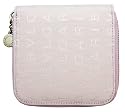 Bvlgari Pink Fabric And Leather Zippered Wallet 24843