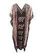 Brown Caftan Dress Printed Kaftan Nightgown